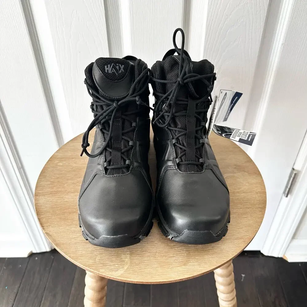 Haix Black Eagle Leather Tactical Safety Combat Boots Goretex NWT Men 8.5 US - Picture 5 of 15